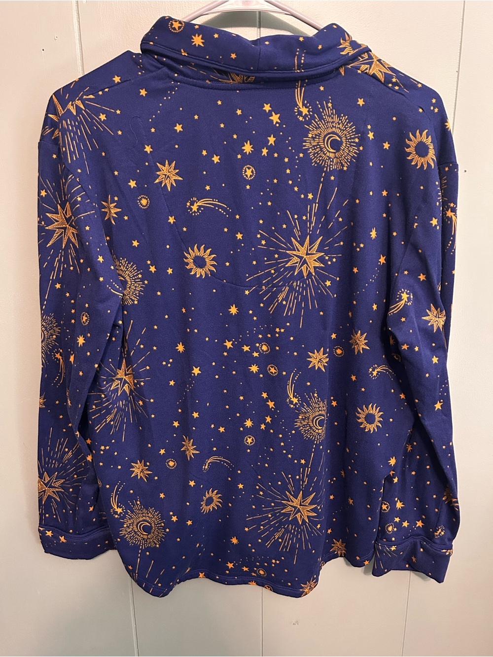Room Service Navy Star & Moon Button-Down Pajama Set - Picture 2 of 6